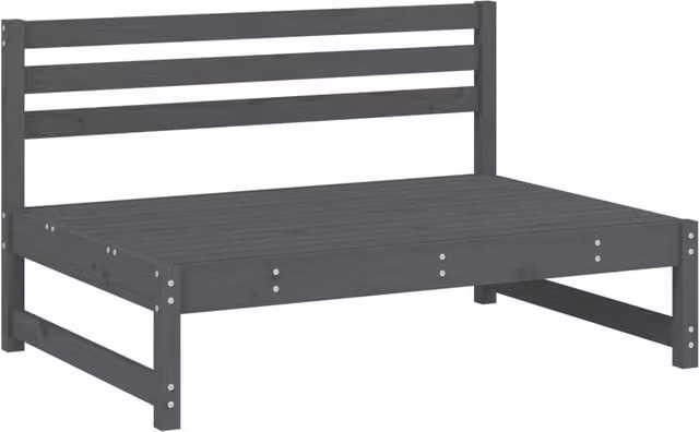 Berkfield Home Beautiful 5 Piece Grey Solid Wood Pine Garden Lounge Set