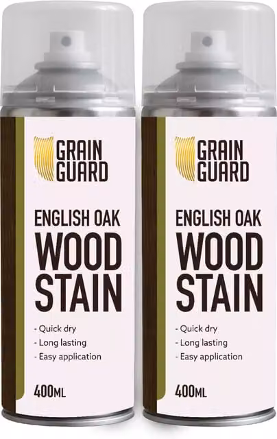 Grain Guard Water Based Wood Stain Spray in Oak Brown, 0.4 l
