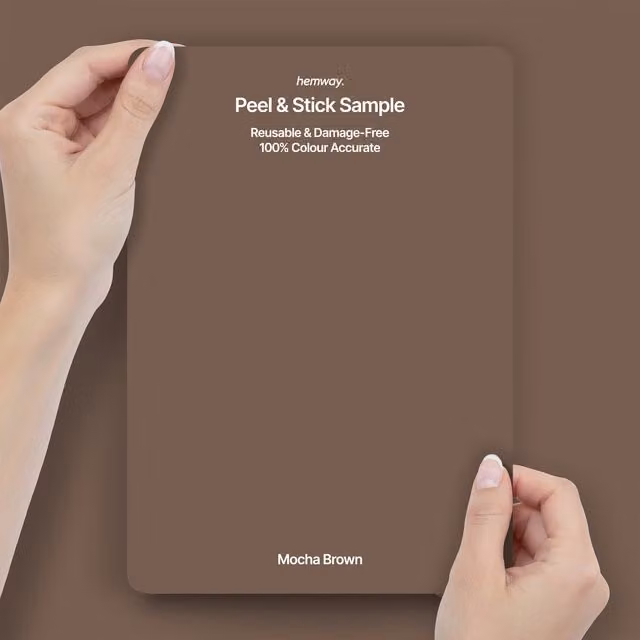 Hemway Interior Paint Sample Peel and Stick Swatch in Mocha Brown