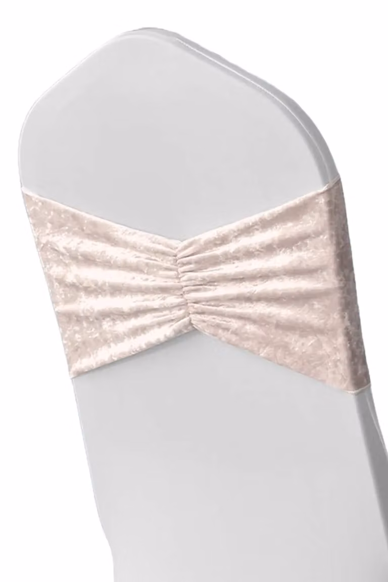 Pack of 10 Neel Blue and Pale Pink Diamond Velvet Chair Band Sashes in Glitz Shiny Fabric