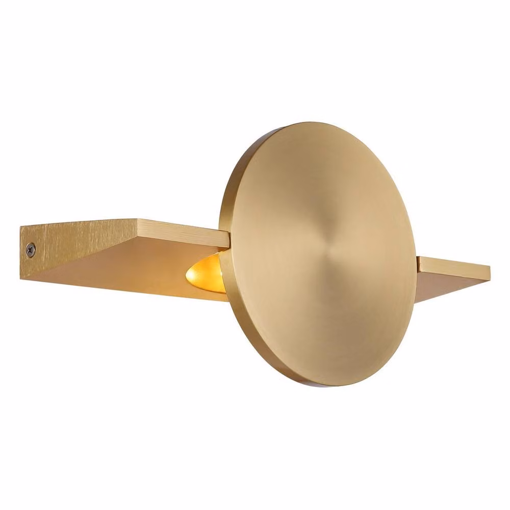 Netlighting Jasper LED Wall Lamp in Matt Gold/Brass with Warm White 3000K Light