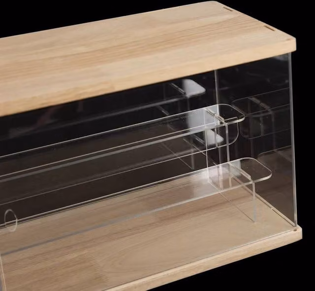 FORGEVIO Blind Box Display Organizer in Beige and Transparent, W/D/H: 18 x 60 x 21.5 cm – 1