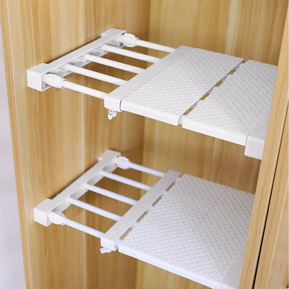 KORVIXA Adjustable White Closet Shelves – 2
