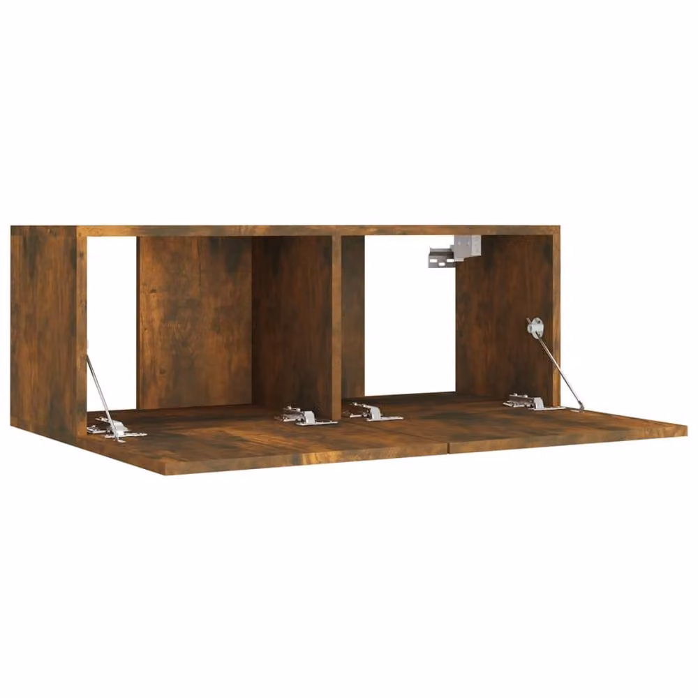 Berkfield Home Classic 4 Piece TV Cabinet Set in Smoked Oak Brown Engineered Wood – 3