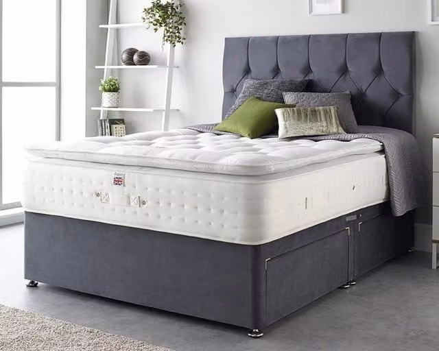 Aspire Store Cashmere 1000 Pocket Pillowtop Mattress, White, H: 30.0 cm