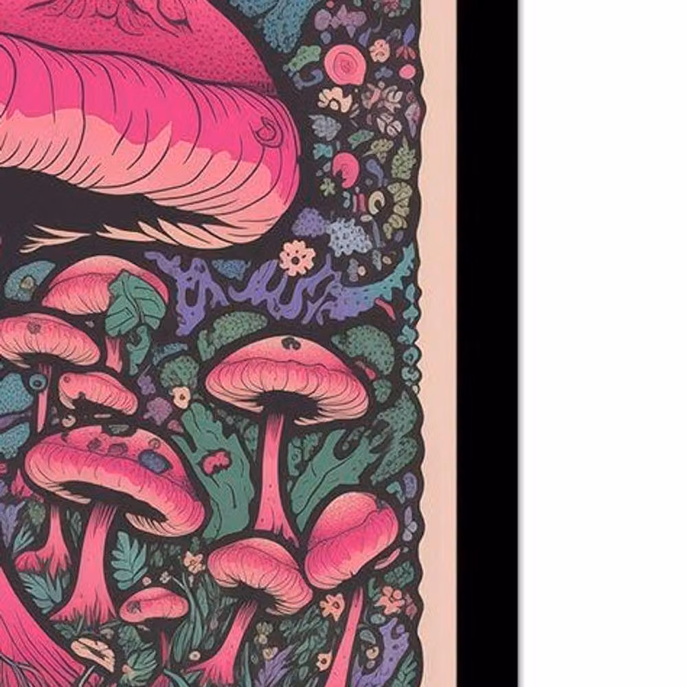 Ada Ingram Psychedelic Symphony Festival Framed Abstract Paper Poster in Multicolour – 2