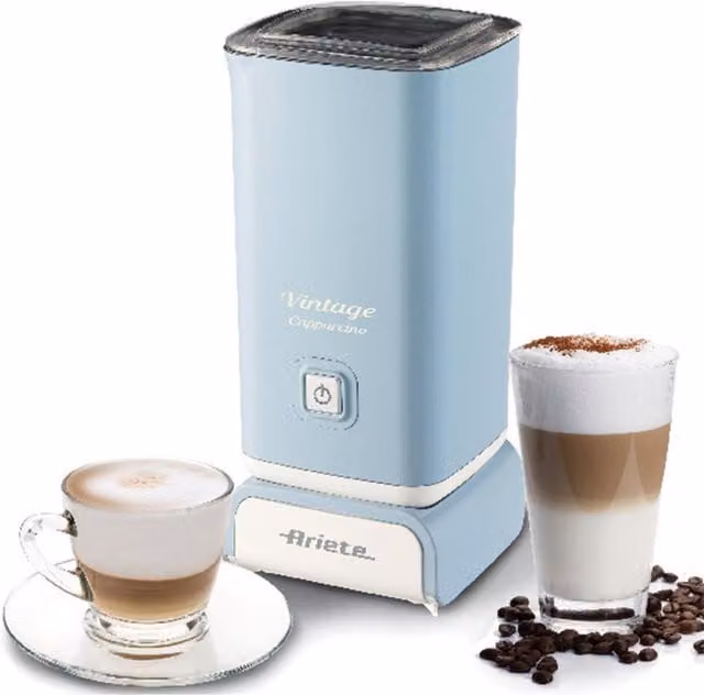 Ariete Electric Milk Frother with Easy Pour Spout in Blue – 1