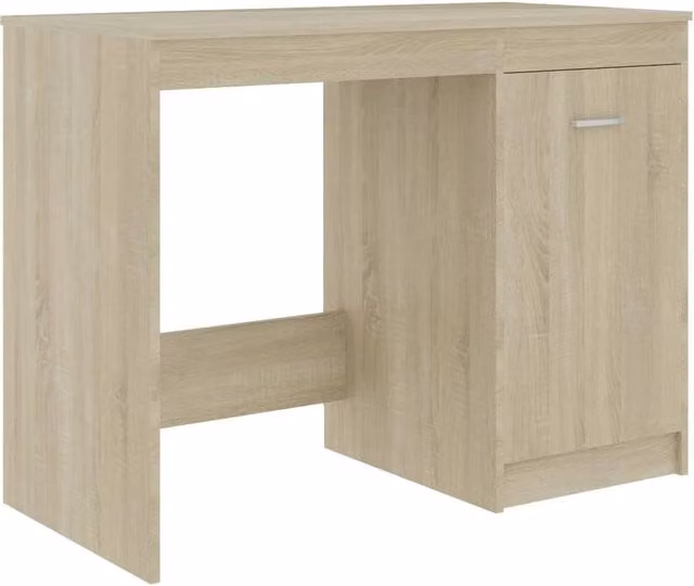Berkfield Home Sonoma Oak Writing Desk in Light Brown, W/D/H: 100 x 50 x 76 cm – 1