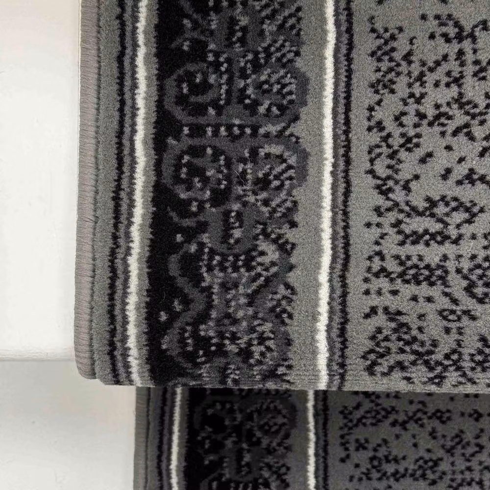 runrug Tribal Stair Runner Carpet in Dark Grey, W: 70 cm x L: 600 cm – 4