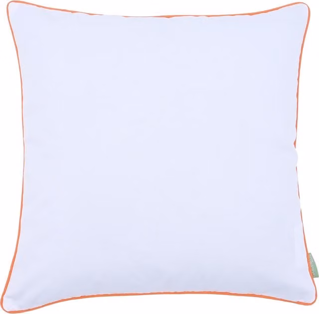Gardenista Orange and White Square Garden Scatter Cushion, W/D/H: 60 x 60 x 60 cm