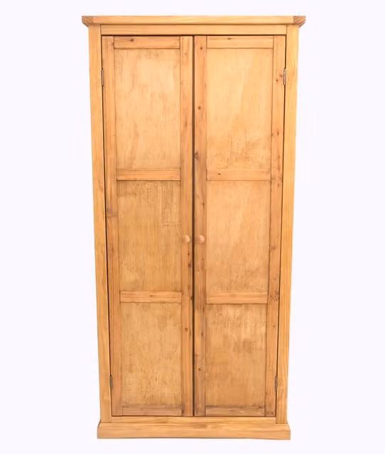 Cabinet Bits Lucca 2 Door Wardrobe in Antique Brown Waxed Pine