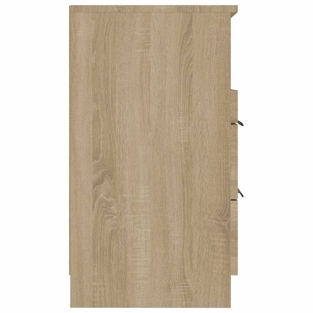 Berkfield Home Elegant Bedside Cabinets, 2 Piece Set in Sonoma Oak and Light Sand Engineered Wood, W/D/H: 40 x 36 x 65 cm – 4