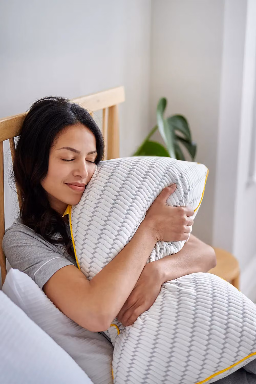 Cosi Home Luxury Memory Foam Pillow with Cooling Gel and Bamboo Cover, Height Adjustable, White, W/D/H: 71 x 45 cm – 4