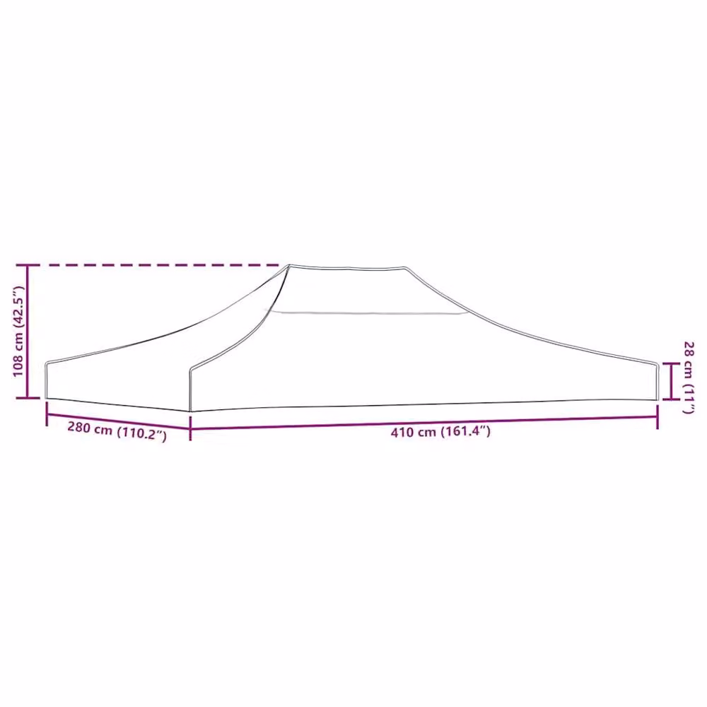 Berkfield Home Party Tent Roof, Terracotta, 4 x 3 m – 3