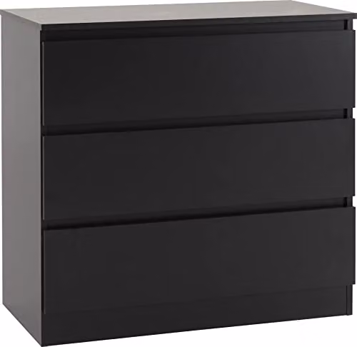 Seconique Malvern 3 Drawer Chest in Black – 1