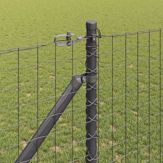 Berkfield Home Modern Rectangular Fence Posts with Spike, 52 Pieces, Galvanised Steel, Grey, Height: 140 cm
