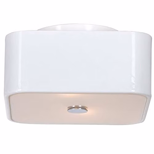 Netlighting Quadro Cylindrical Ceiling Light White W/D/H: 40 x 40 x 16 cm