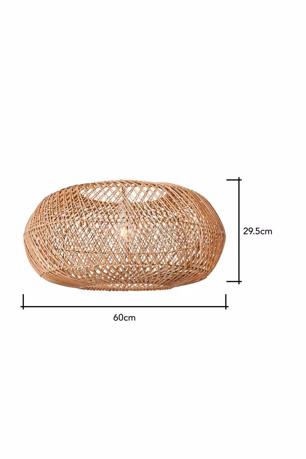 BHS Lighting Kyle Easy Fit Rattan Light Shade in Brown – 2