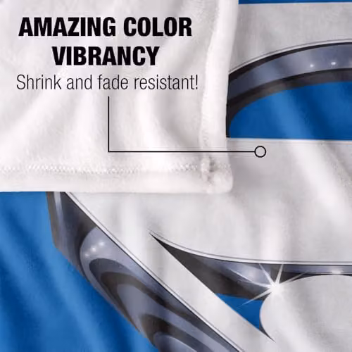 LOGOVISION Superman Shield 1978 Super Soft Silky Touch Fleece Throw Blanket, Multicolour, W: 127.0 cm x H: 152.4 cm – 3