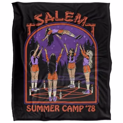 Steven Rhodes Salem Summer Camp Multicolour Silky Touch Super Soft Fleece Throw Blanket W/D/H: 152 x 127 cm – 5