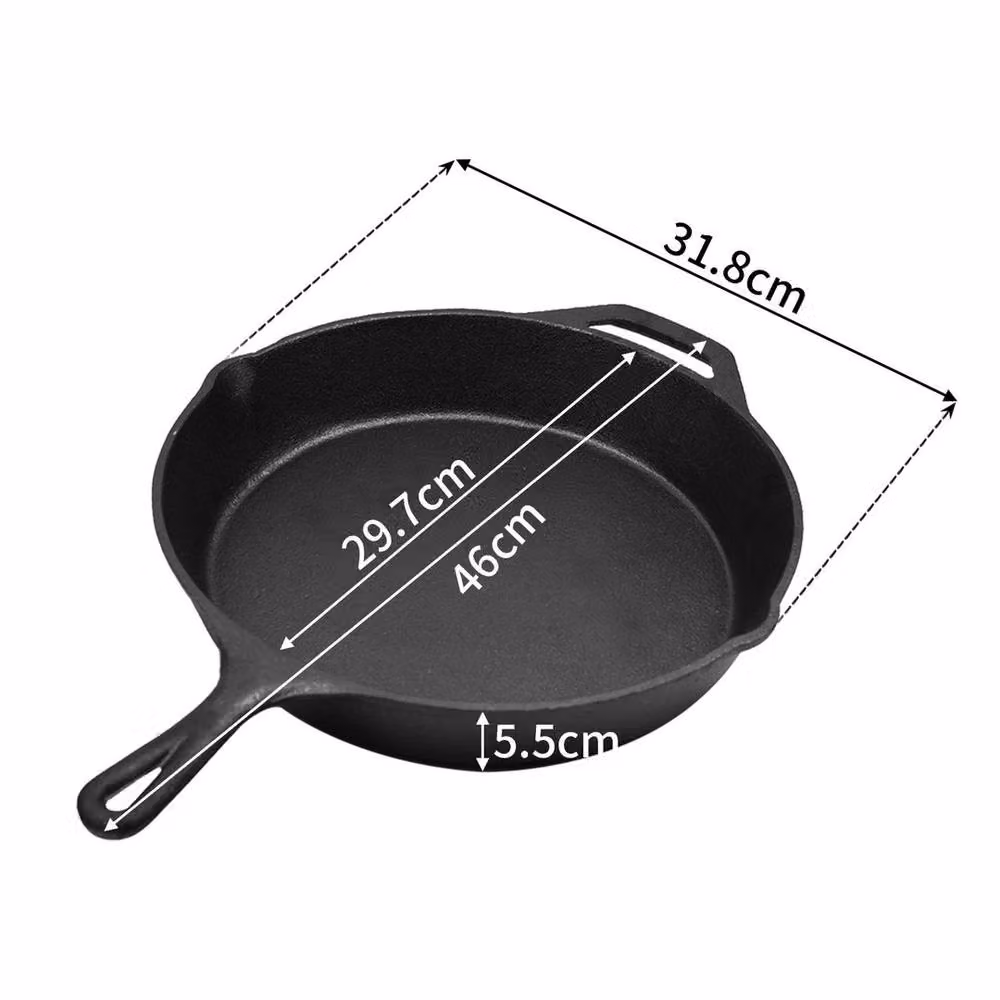 Kelvenix Non Stick Cast Iron Frying Pan, Black, Diameter: 30 cm – 2