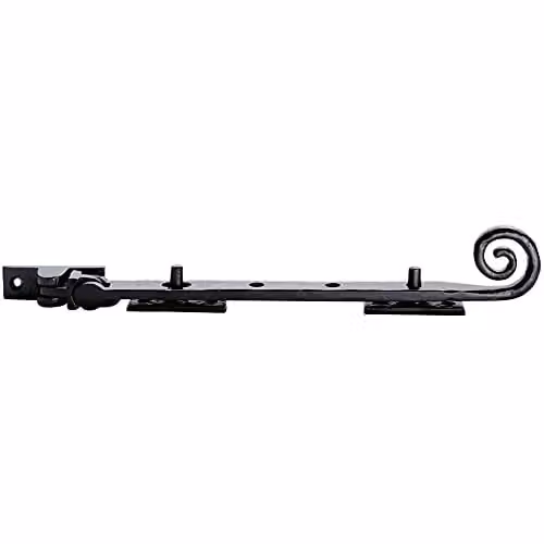 Loops Curly-Tail Casement Window Stay, Black, 30.5 cm – 1