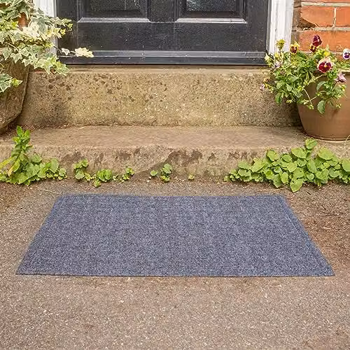 Nicola Spring Heavy Duty Dirt Trapper Door Mat, Grey, W: 60 cm, D: 40 cm, H: 1 cm – 2