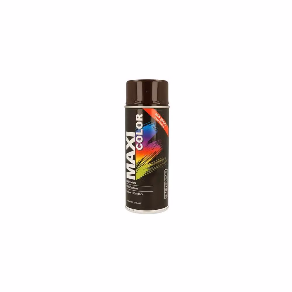 Maxicolor Gloss Spray Paint in Choco Brown RAL8017, 400ml – 2