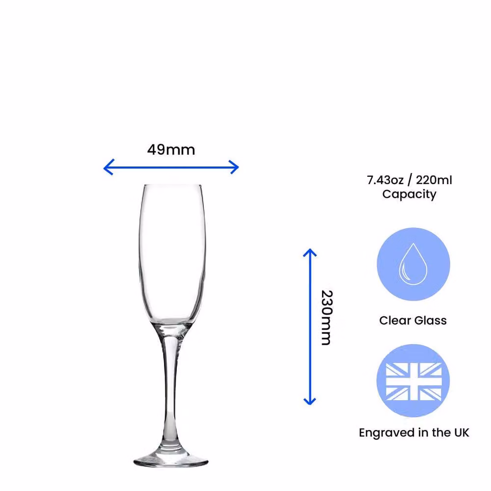 Uniqueful Personalised Commemorative Coronation of the King Champagne Flute in Clear Glass – 3