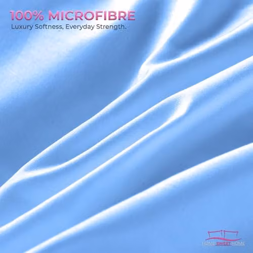 Snug City Light Blue V Shaped Microfibre Soft Touch Plain Dyed Pillowcase – 3