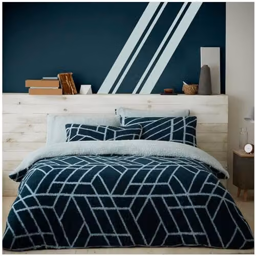 GC GAVENO CAVAILIA Green Teddy Fleece Duvet Cover Set, King Size – 5