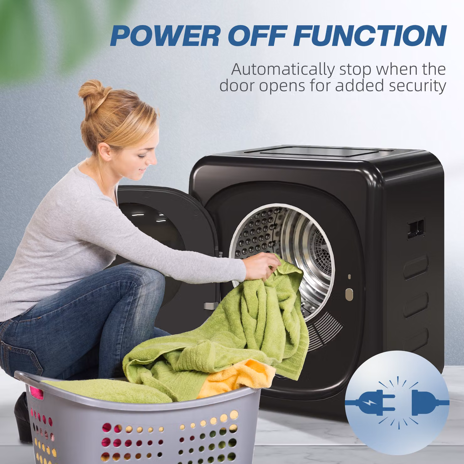 HOMCOM Compact Vented Tumble Dryer, 4kg Capacity, Black – 7