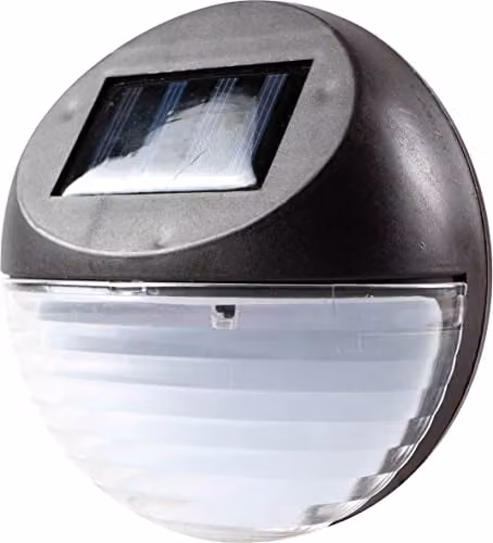 St Helens Home & Garden Solar Powered Black Wall and Fence LED Light with 2 Warm White LEDs