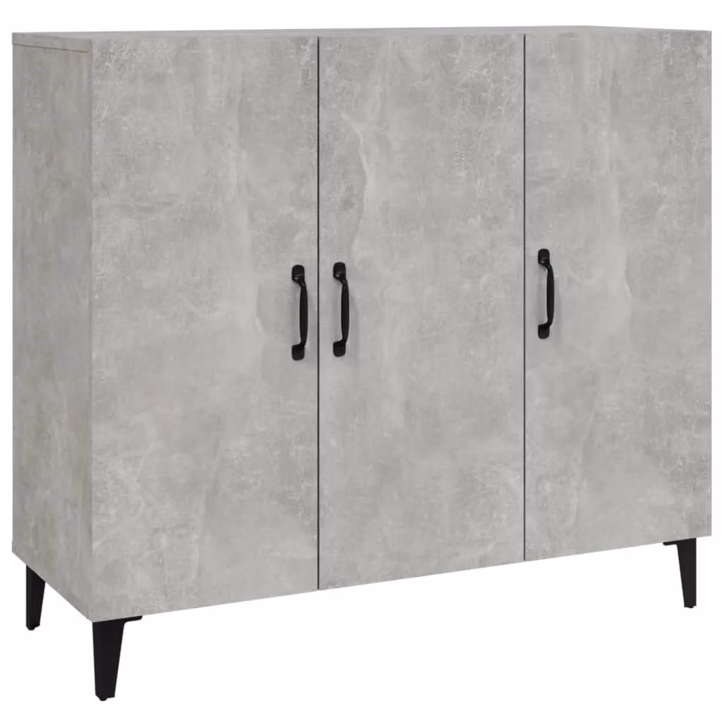 Berkfield Home Industrial Sideboard in Concrete Grey, W/D/H: 90 x 34 x 80 cm – 2