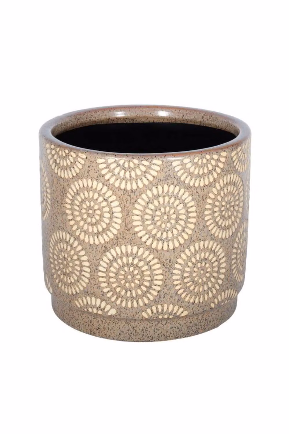 KDMD Hortus Hamilton Linea Ceramic Tabletop Pot, Brown, W: 20 cm, D: 18.5 cm – 2