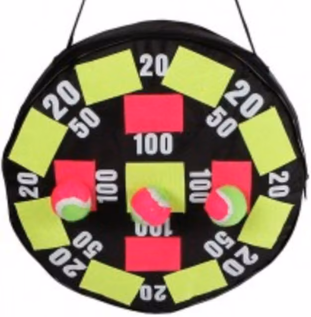 UMKYTOYS Tennis Ball Dart Board Throwing Game for Kids in Black and Multicolour