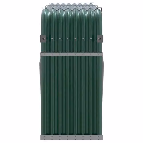 vidaXL Green Galvanised Steel Freestanding Log Holder W/D/H: 180 x 45 x 100 cm – 4