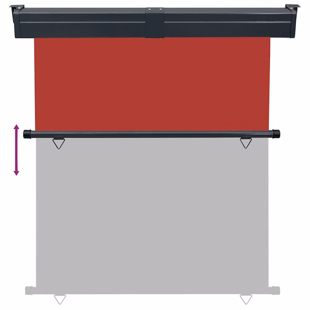 Berkfield Home Stylish Red Balcony Side Roller Awning, W: 170 cm, H: 250 cm – 3