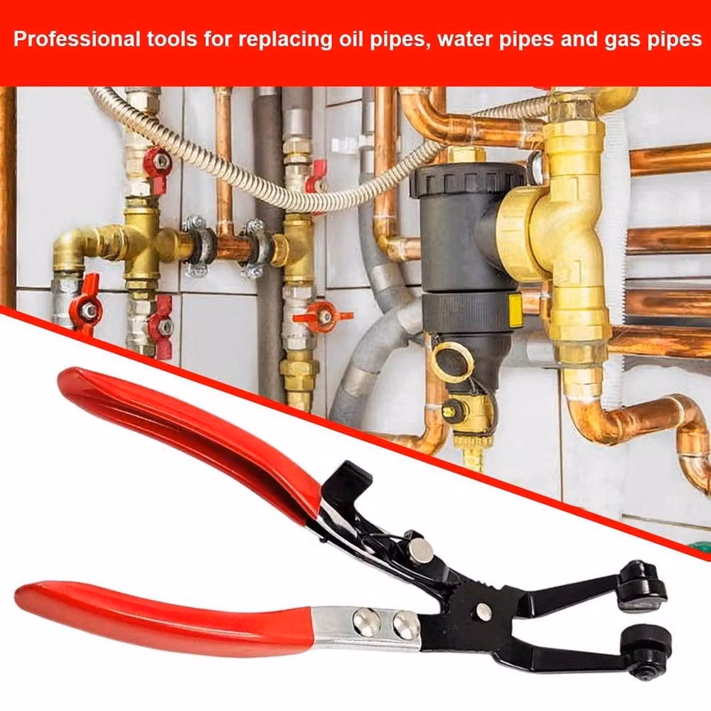 FLAVORA Red Hose Clamp Pliers Set Spring Clip Removal Tool – 5