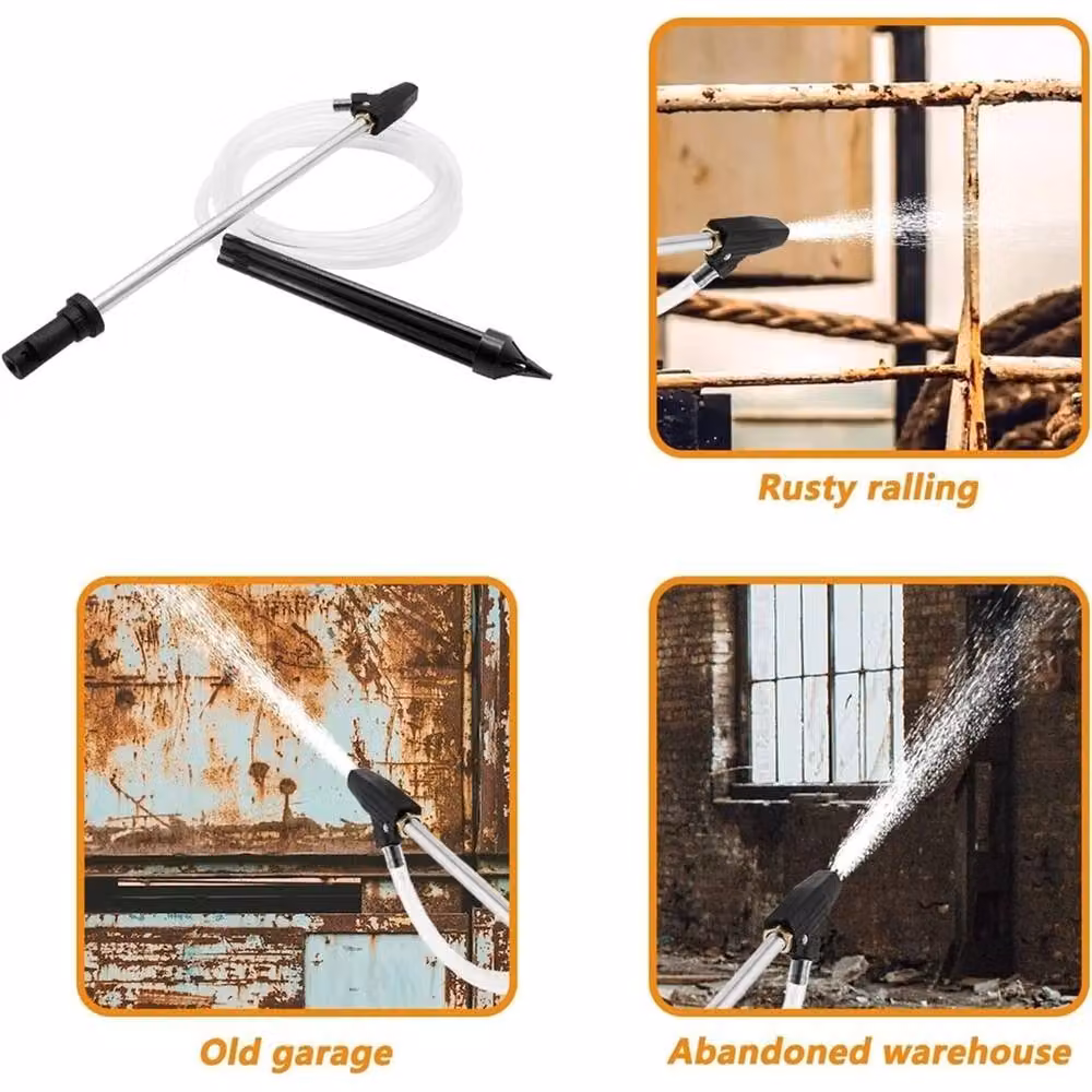 Nordara Pressure Washer Sandblasting Kit with Wet Sandblaster Lance Jet in Transparent – 4