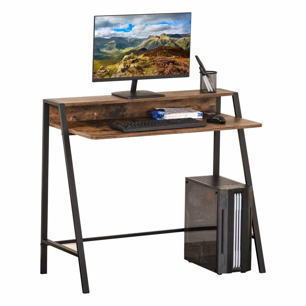 Wyld Haus Lune Writing Desk in Brown, W: 100 cm, D: 45 cm, H: 76 cm – 2