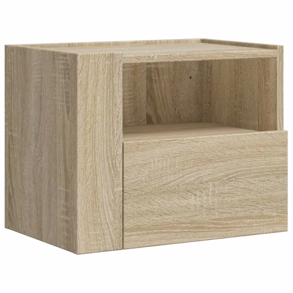 Berkfield Home Wall-mounted Bedside Cabinet in Sonoma Oak Brown, W/D/H: 45 x 30 x 35 cm – 2