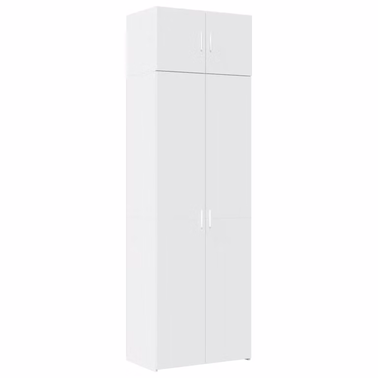 Berkfield Home Freestanding Storage Cabinet in White, W/D/H: 70 x 42.5 x 225 cm