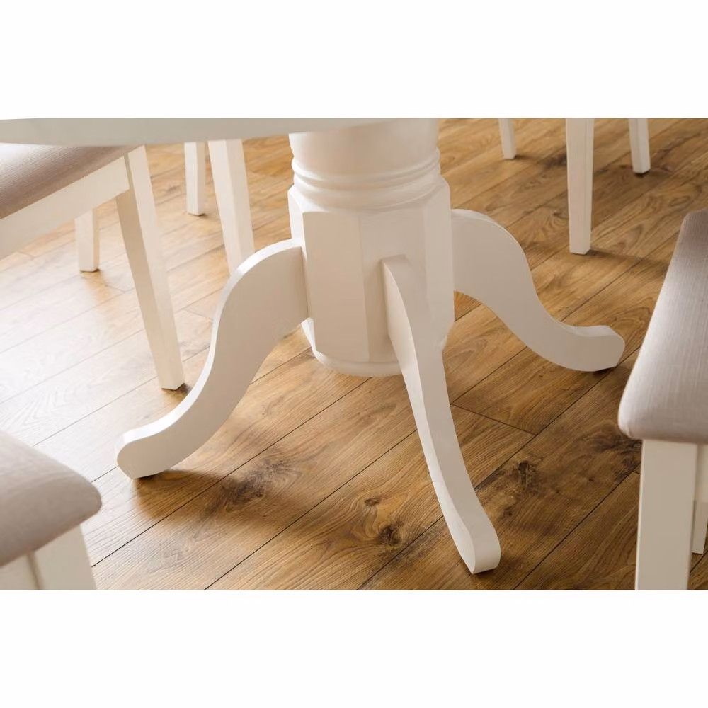 Cheshire Premium Stanbury 138cm Extending Oval Dining Table in Cream/Beige – 3