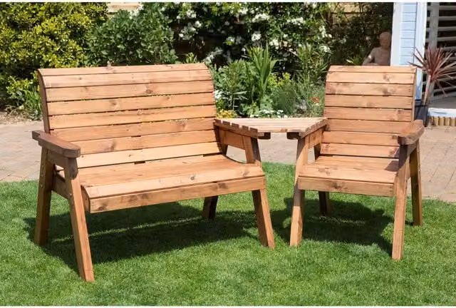 Charles Taylor 3 Seat Angled Companion Set in Brown