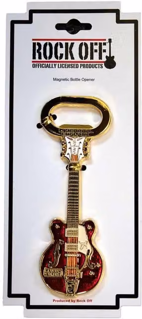 Rock Off Mathew Street Rust Magnetic Guitar Bottle Opener in Gold – 1
