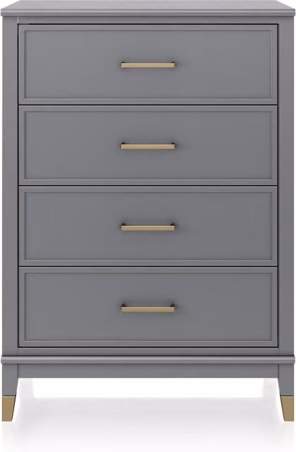 CosmoLiving Westerleigh 4 Drawer Dresser in Grey