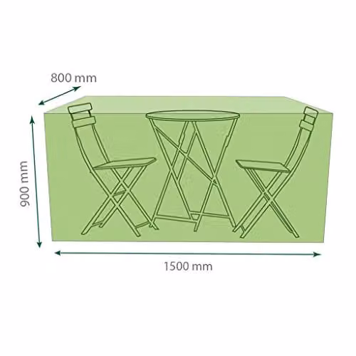 St Helens Home and Garden Water Resistant Bistro Patio Furniture Set Cover in Green
