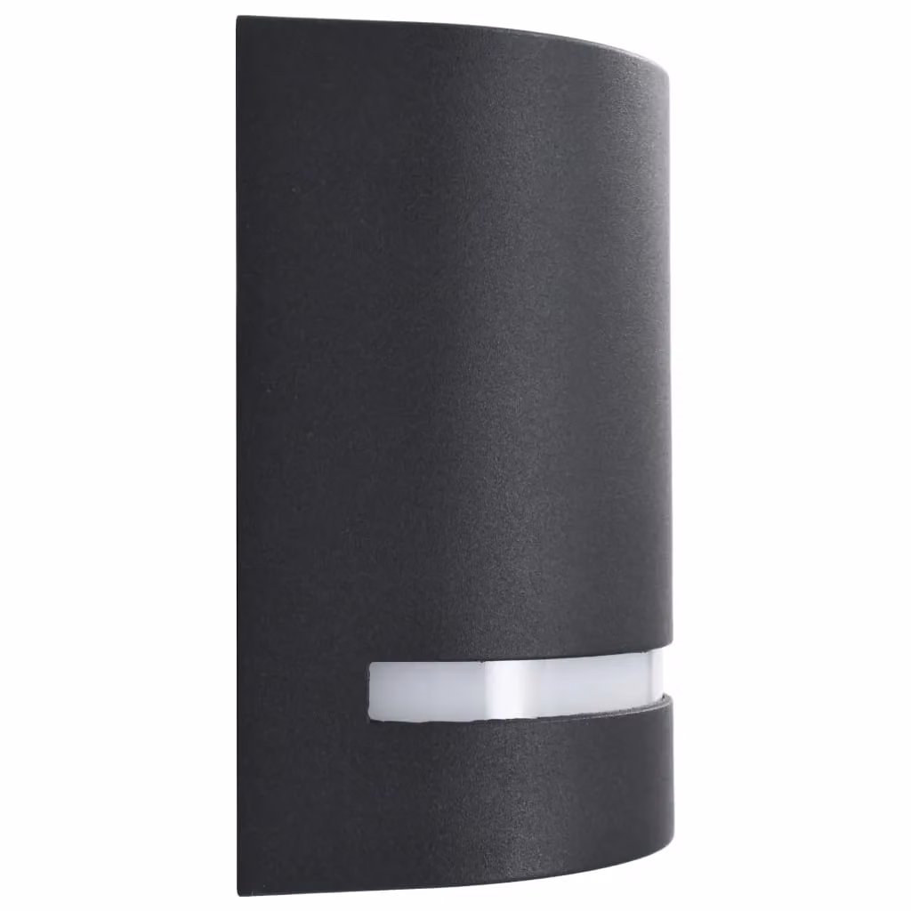 Berkfield Home Set of 2 Black Modern Outdoor Wall Lights with Downlighting and IP44 Rating – 3