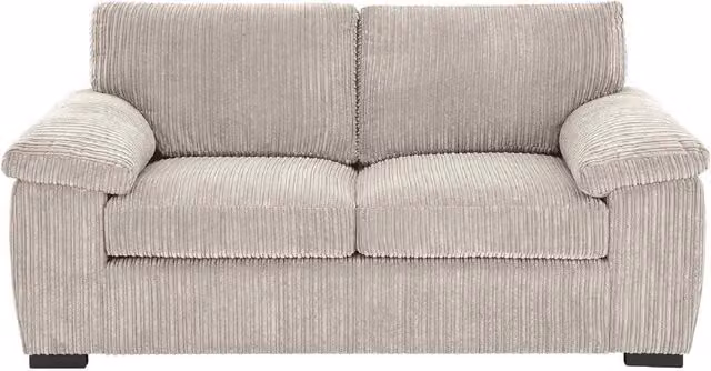 SOFASELECTION UK Amalfi 2 Seater Jumbo Cord Upholstered Sofa in Black and Cream
